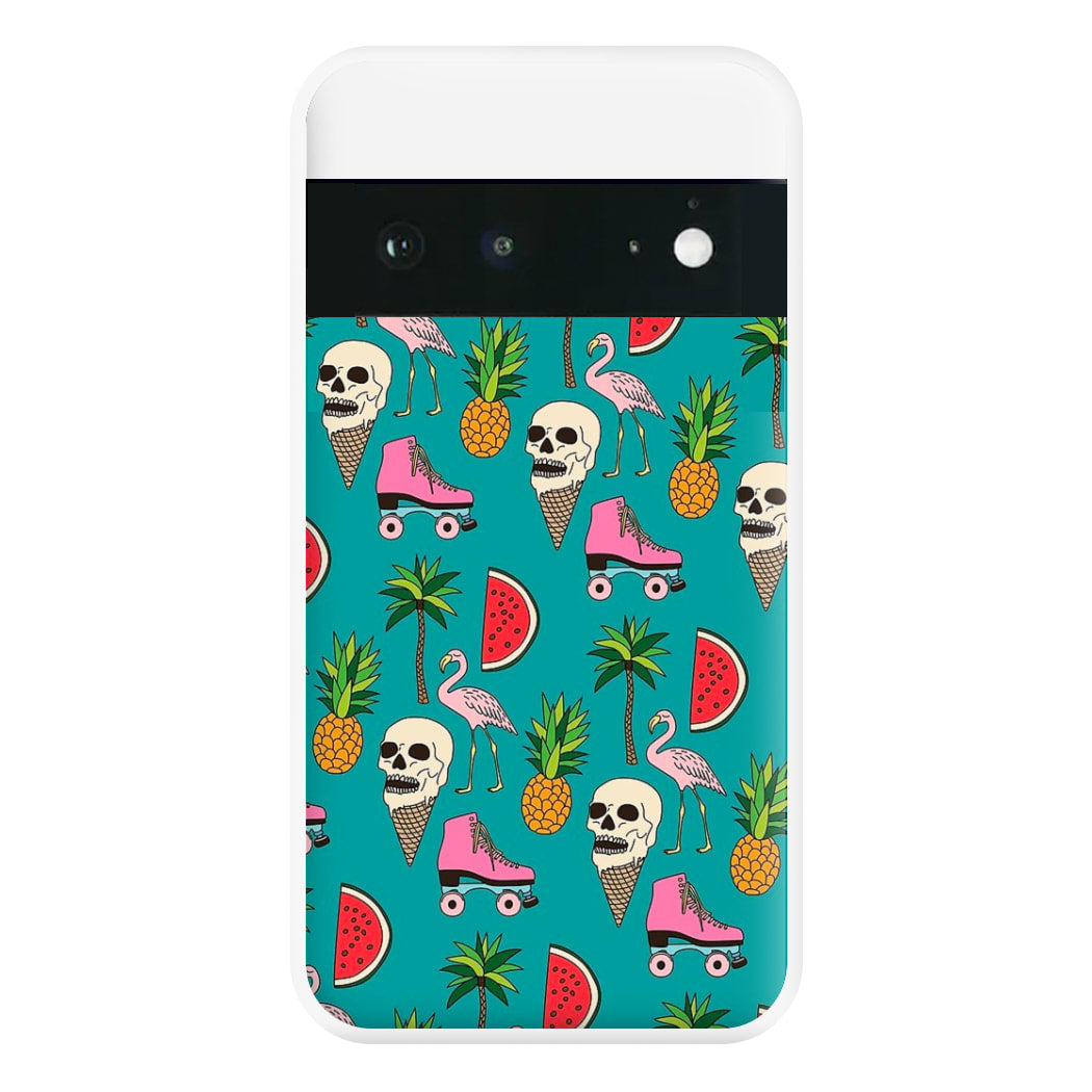 Skull Creams - Summer Pattern Phone Case for Google Pixel 6a