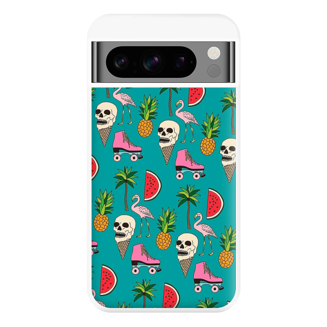 Skull Creams - Summer Pattern Phone Case for Google Pixel 8 Pro