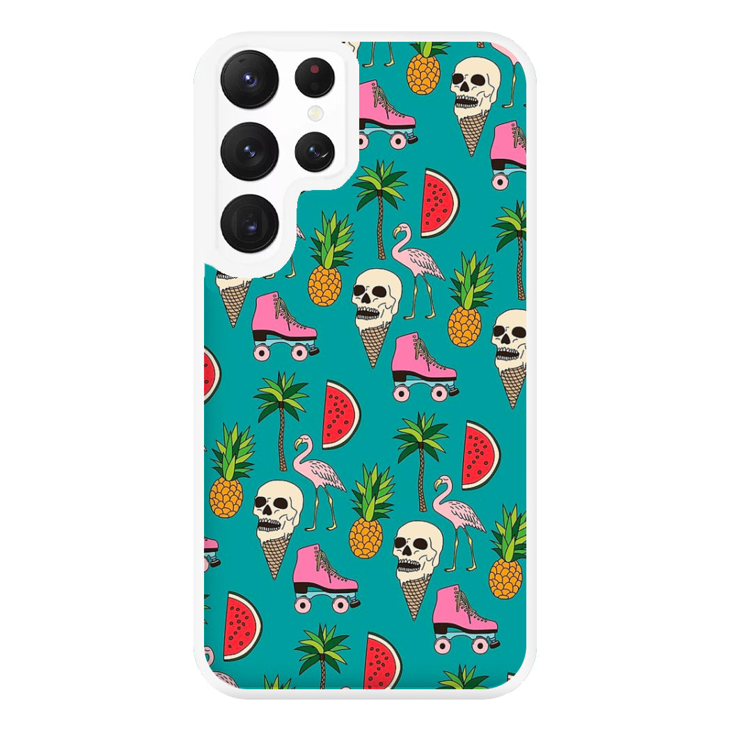 Skull Creams - Summer Pattern Phone Case for Galaxy S22 Ultra