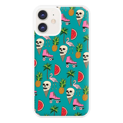 Skull Creams - Summer Pattern Phone Case for iPhone 12 / 12 Pro