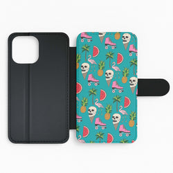 Skull Creams - Summer Pattern Flip Wallet Phone Case