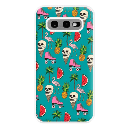 Skull Creams - Summer Pattern Phone Case for Galaxy S10e