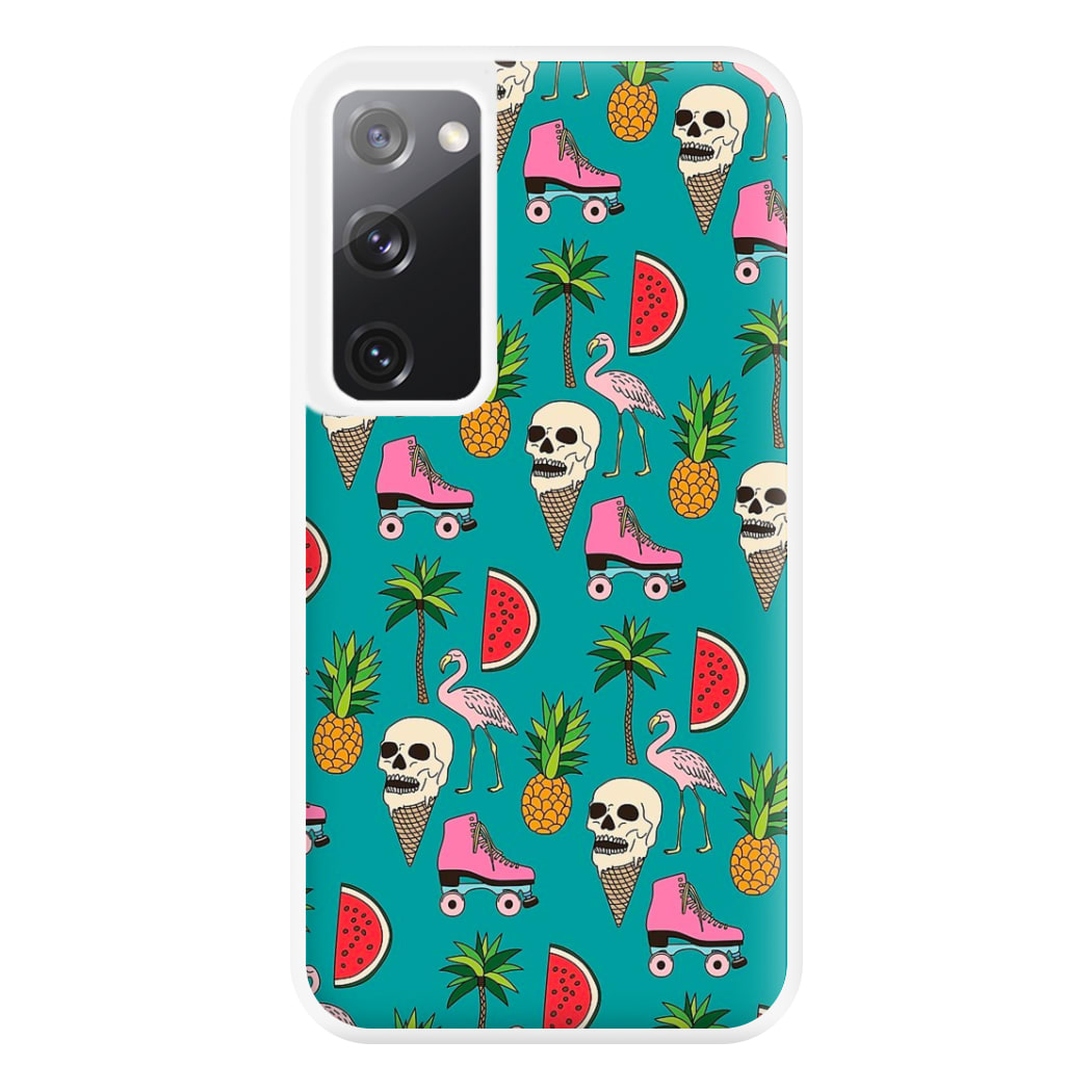 Skull Creams - Summer Pattern Phone Case for Galaxy S20FE