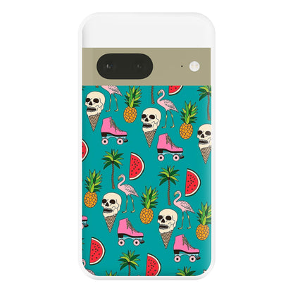 Skull Creams - Summer Pattern Phone Case for Google Pixel 7a