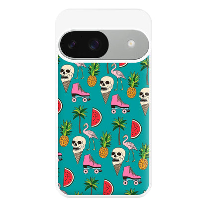 Skull Creams - Summer Pattern Phone Case for Google Pixel 9 / 9 Pro