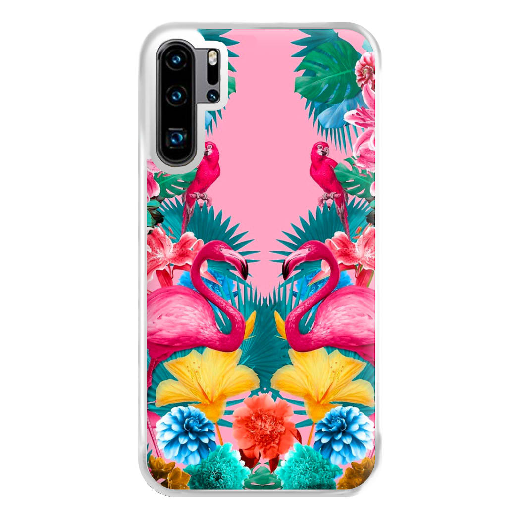 Flamingo and Tropical garden Phone Case for Huawei P30 Pro