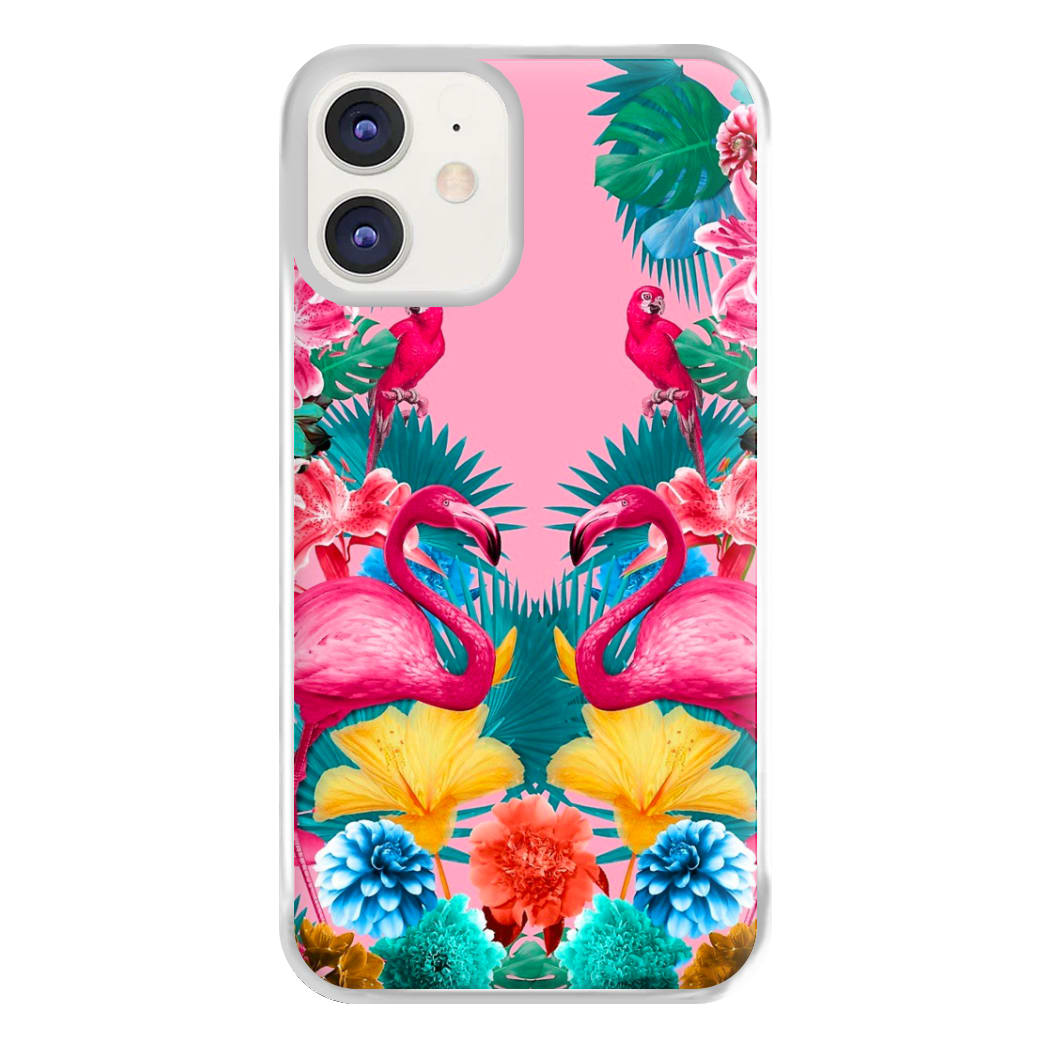 Flamingo and Tropical garden Phone Case for iPhone 11