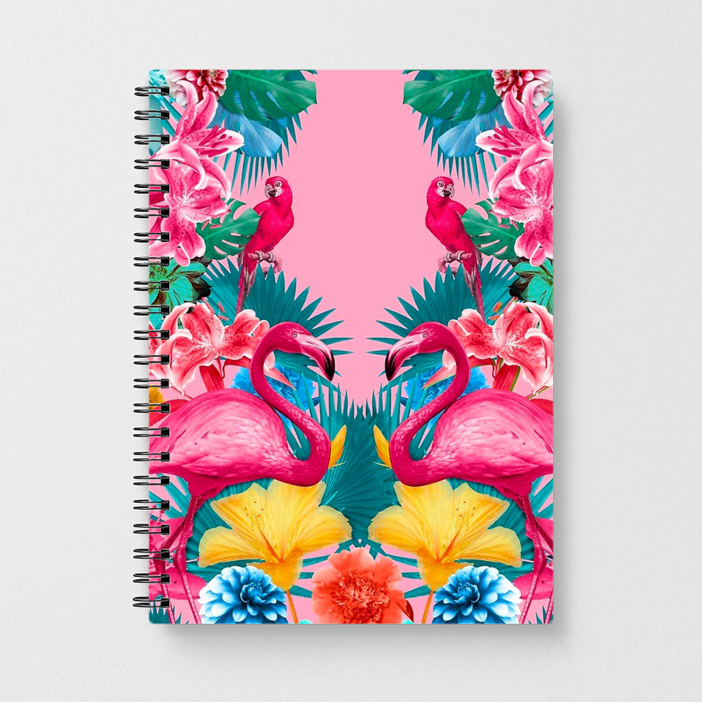 Flamingo and Tropical garden Notebook