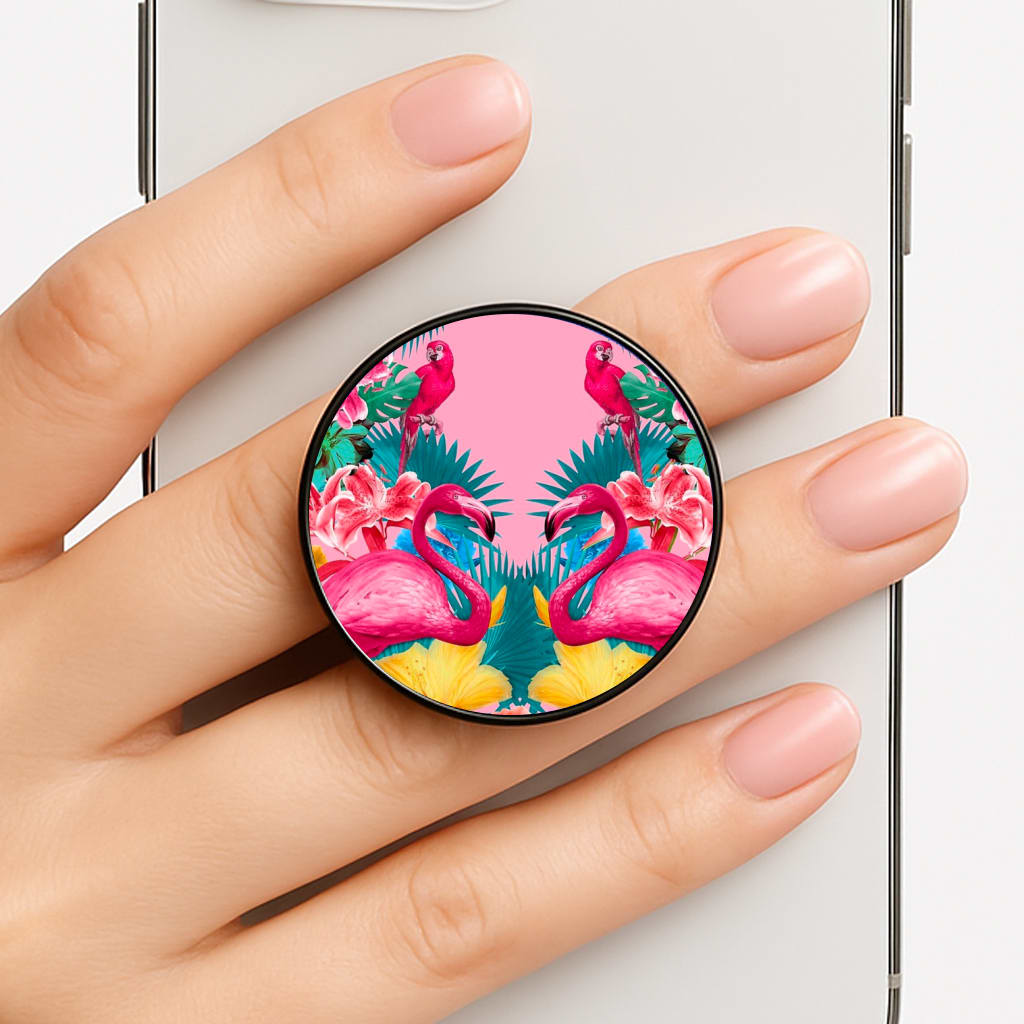 Flamingo and Tropical garden Phone Grip