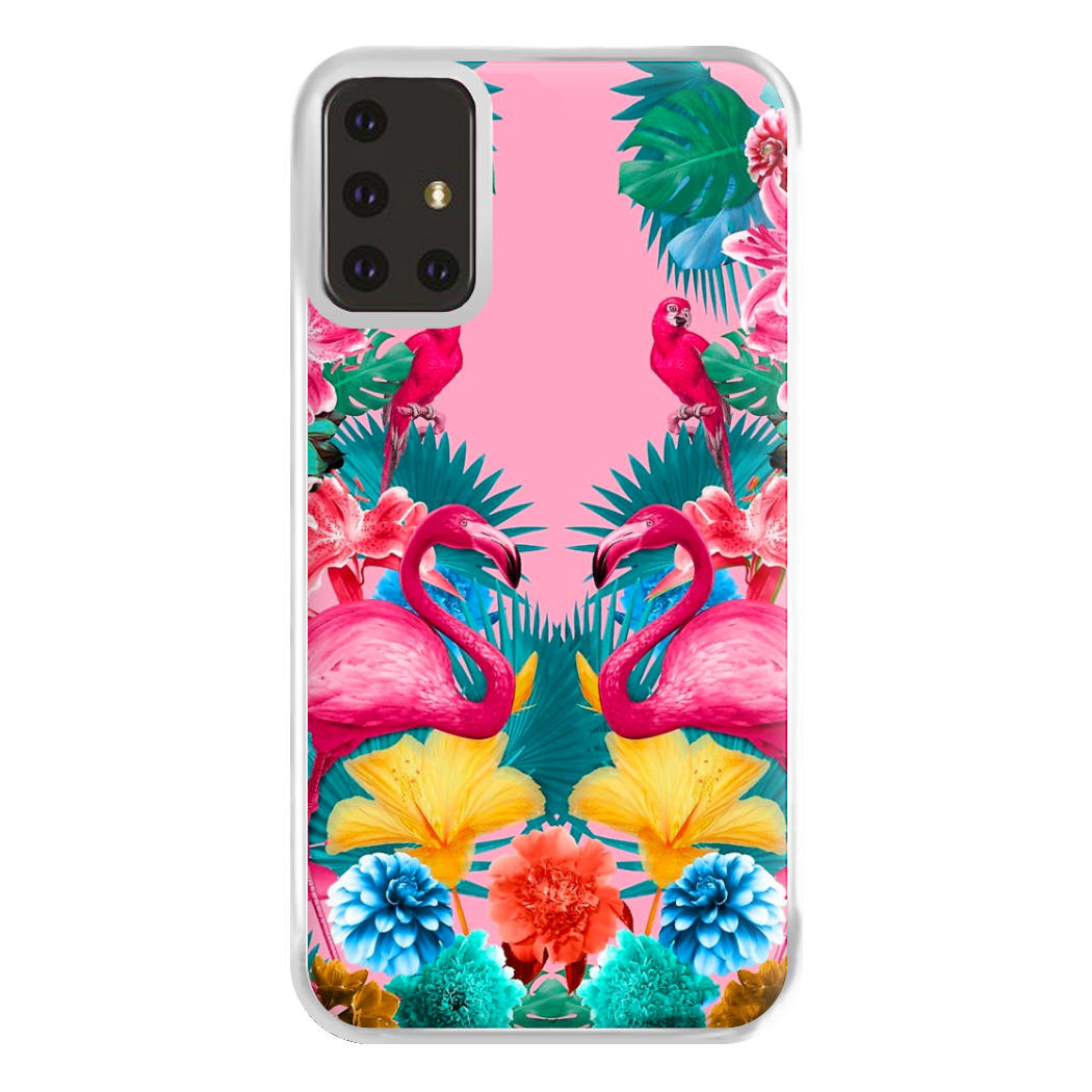 Flamingo and Tropical garden Phone Case for Galaxy A71