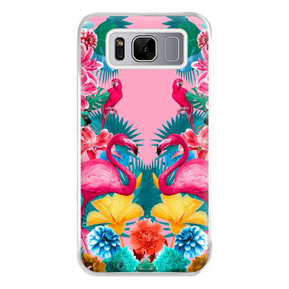 Flamingo and Tropical garden Phone Case for Galaxy S8 Plus