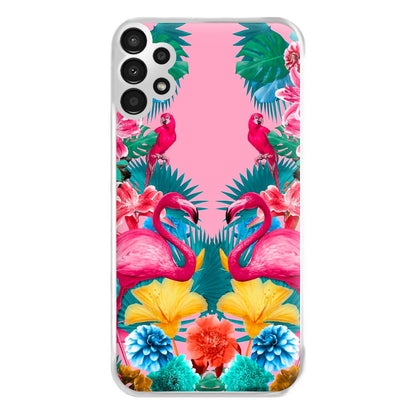 Flamingo and Tropical garden Phone Case for Galaxy A13