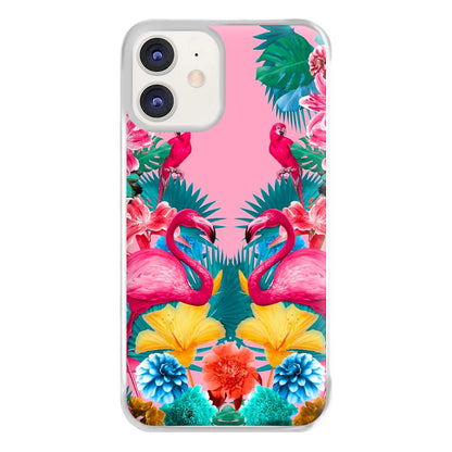 Flamingo and Tropical garden Phone Case for iPhone 12 / 12 Pro