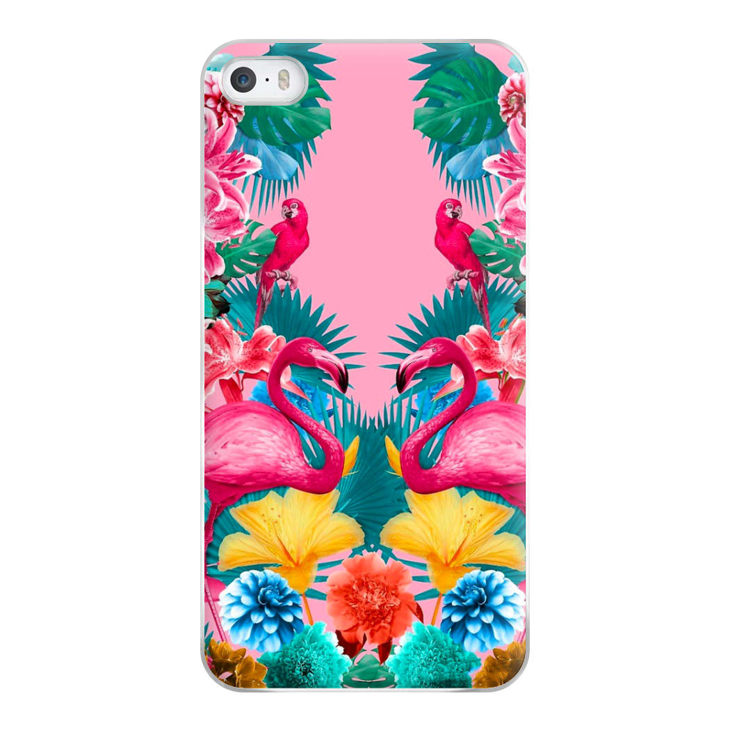 Flamingo and Tropical garden Phone Case for iPhone 5 / 5s / SE 2016