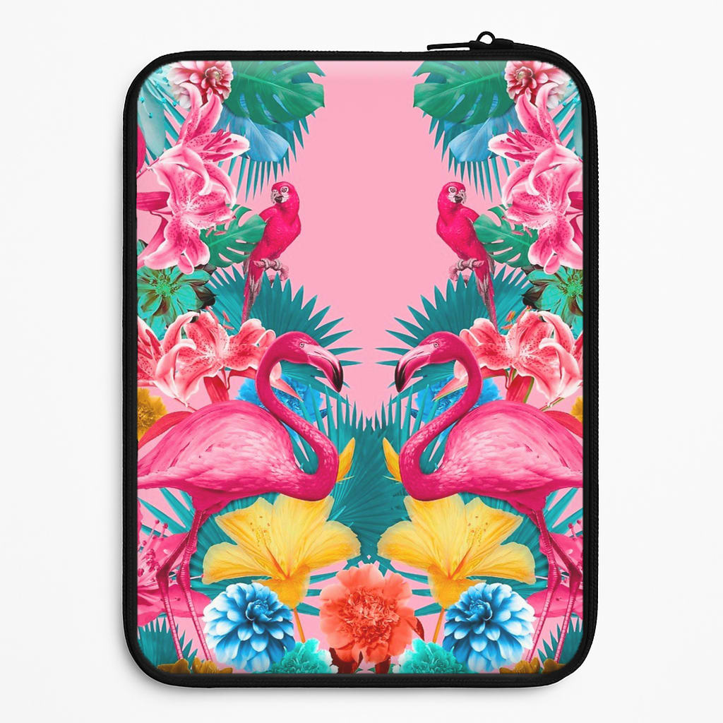 Flamingo and Tropical garden Laptop Sleeve