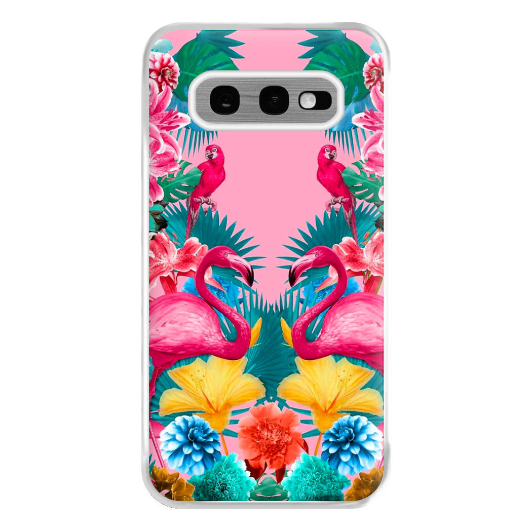 Flamingo and Tropical garden Phone Case for Galaxy S10e