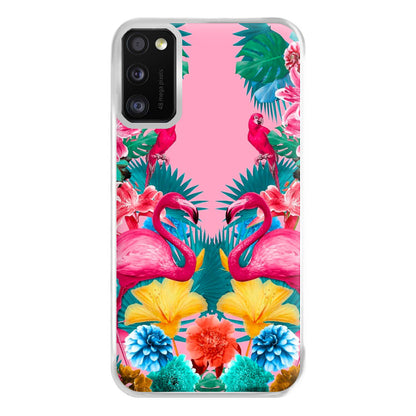 Flamingo and Tropical garden Phone Case for Galaxy A41