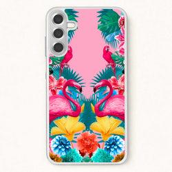 Flamingo and Tropical garden Phone Case for Galaxy A37