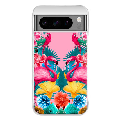 Flamingo and Tropical garden Phone Case for Google Pixel 8 Pro