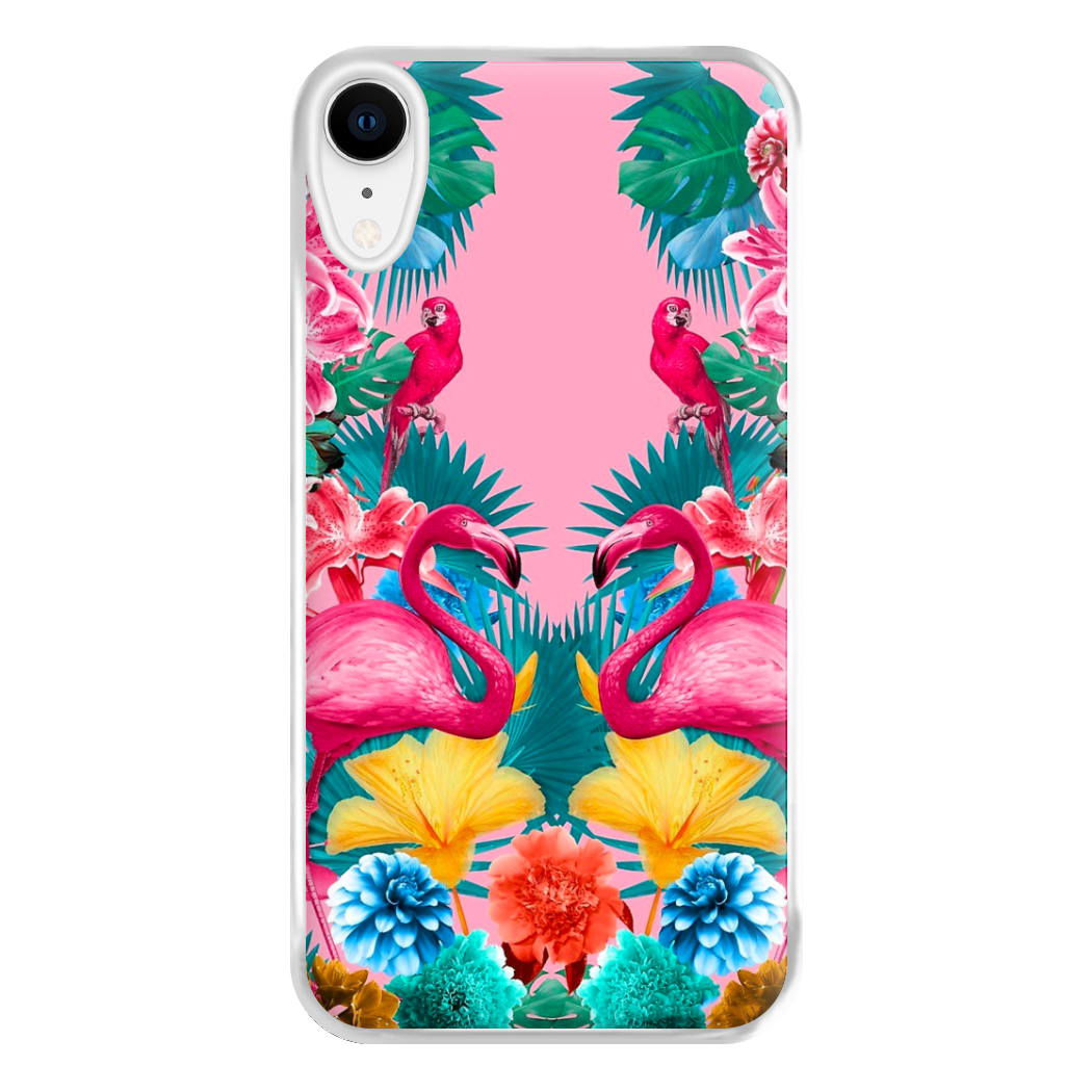 Flamingo and Tropical garden Phone Case for iPhone XR