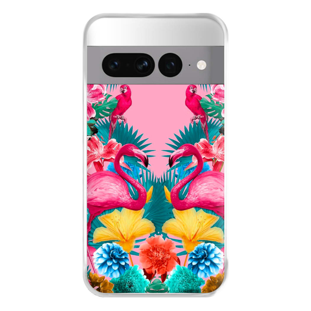 Flamingo and Tropical garden Phone Case for Google Pixel 7 Pro