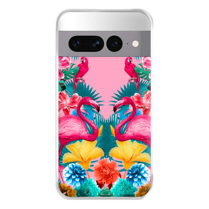 Flamingo and Tropical garden Phone Case for Google Pixel 7 Pro