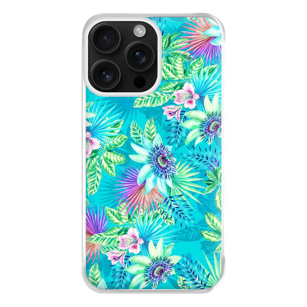 Blue Floral Pattern Phone Case