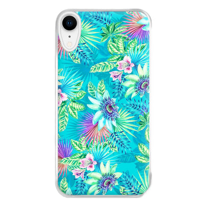 Blue Floral Pattern Phone Case for iPhone XR