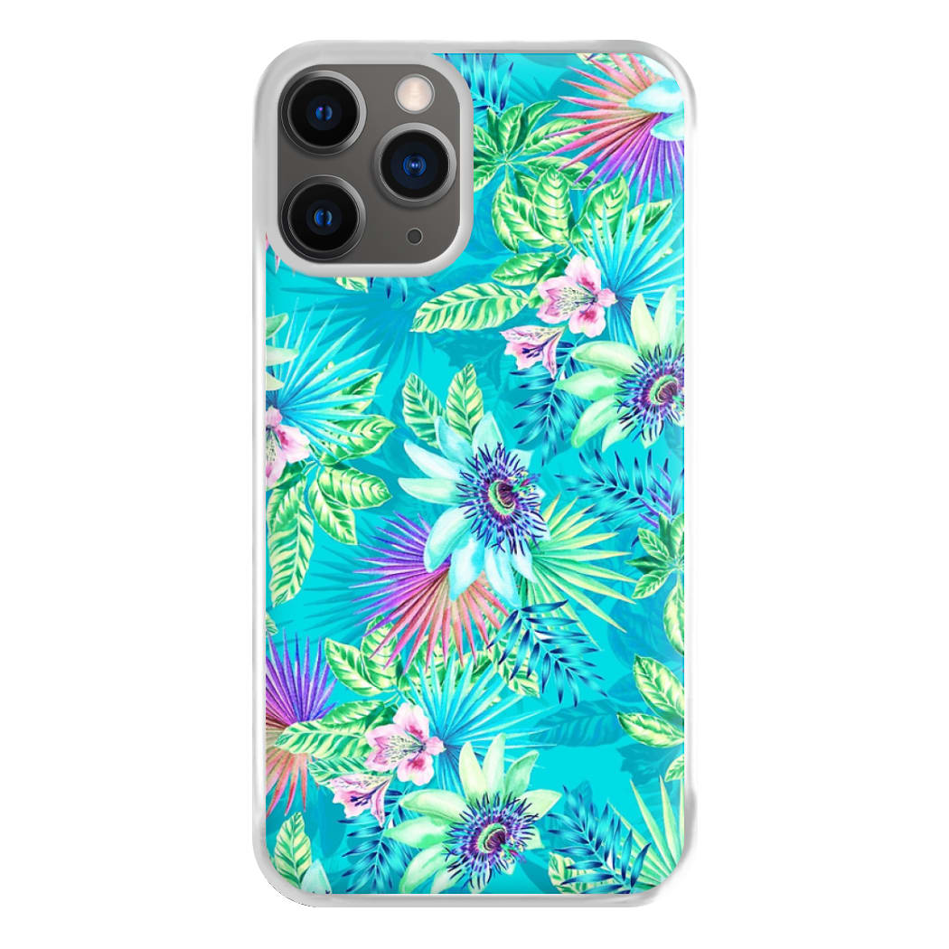 Blue Floral Pattern Phone Case for iPhone 12 Pro Max