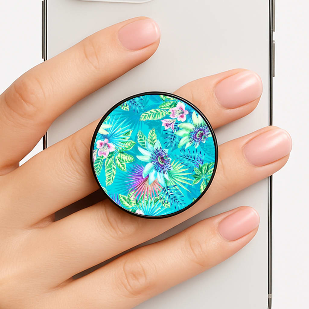 Blue Floral Pattern FunGrip