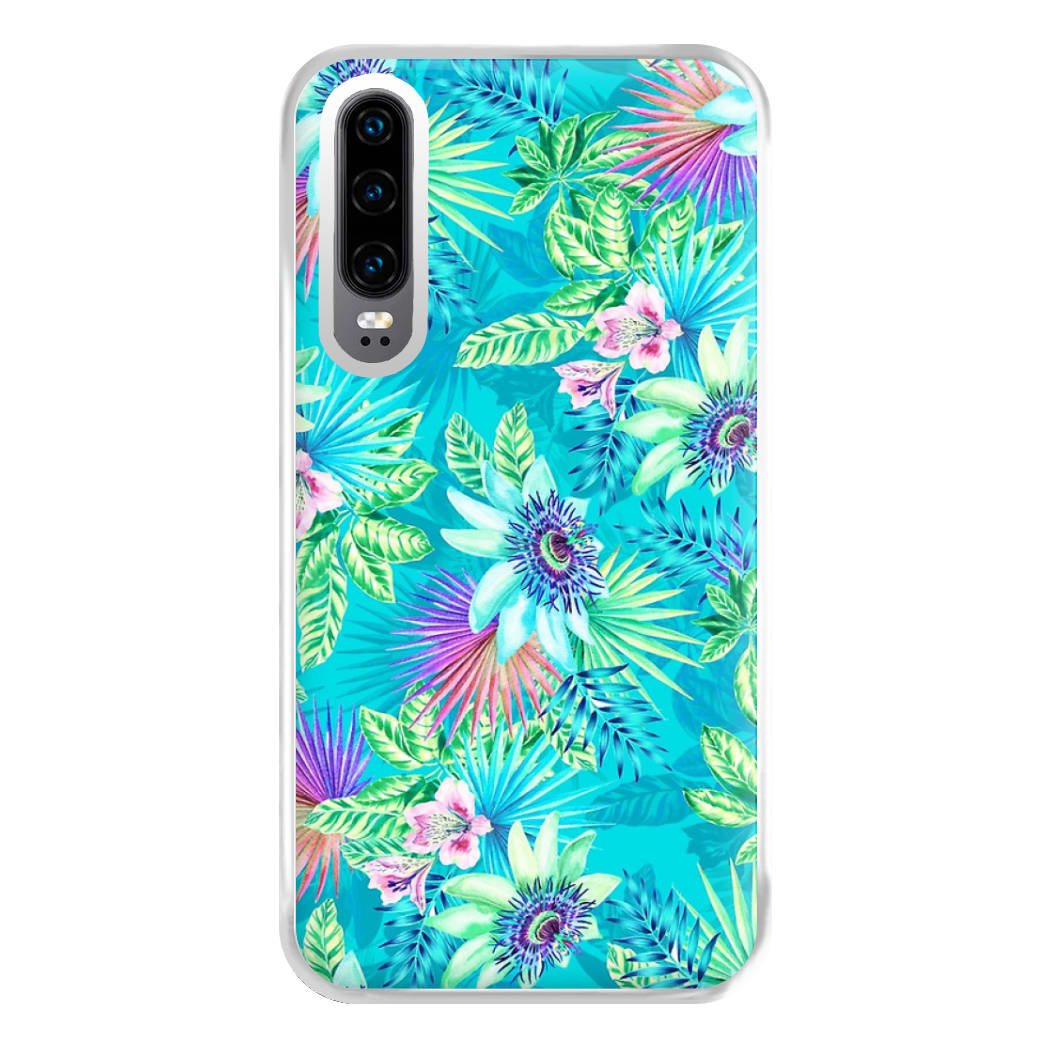 Blue Floral Pattern Phone Case for Huawei P30