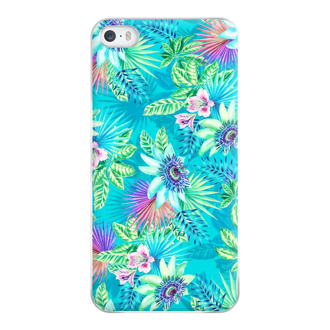 Blue Floral Pattern Phone Case for iPhone 5 / 5s / SE 2016