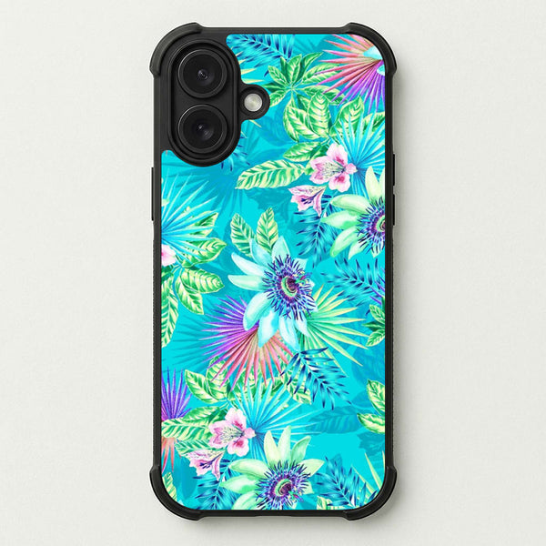 Blue Floral Pattern Phone Case — Bumper case