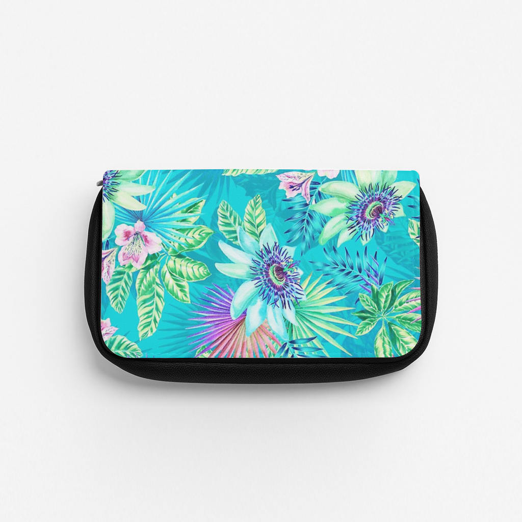 Blue Floral Pattern Pencil Case