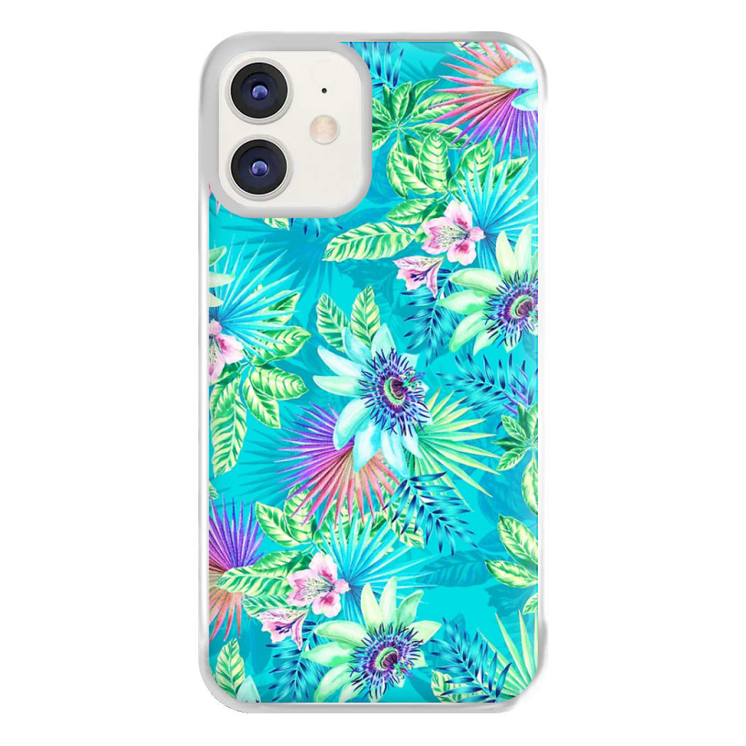 Blue Floral Pattern Phone Case for iPhone 11