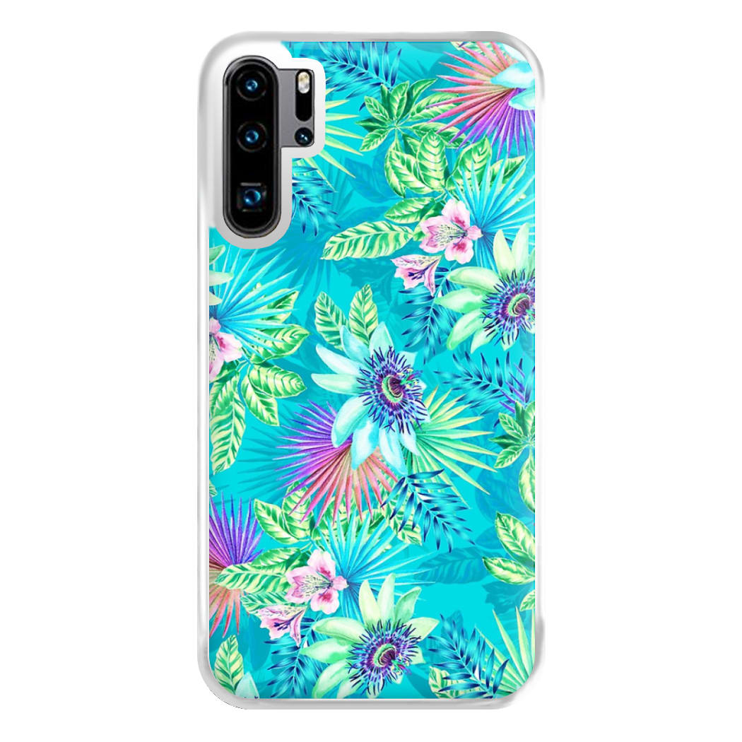 Blue Floral Pattern Phone Case for Huawei P30 Pro