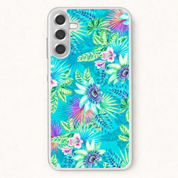 Blue Floral Pattern Phone Case for Galaxy A57