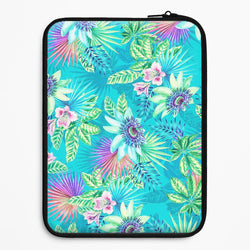 Blue Floral Pattern Universal Laptop Sleeve