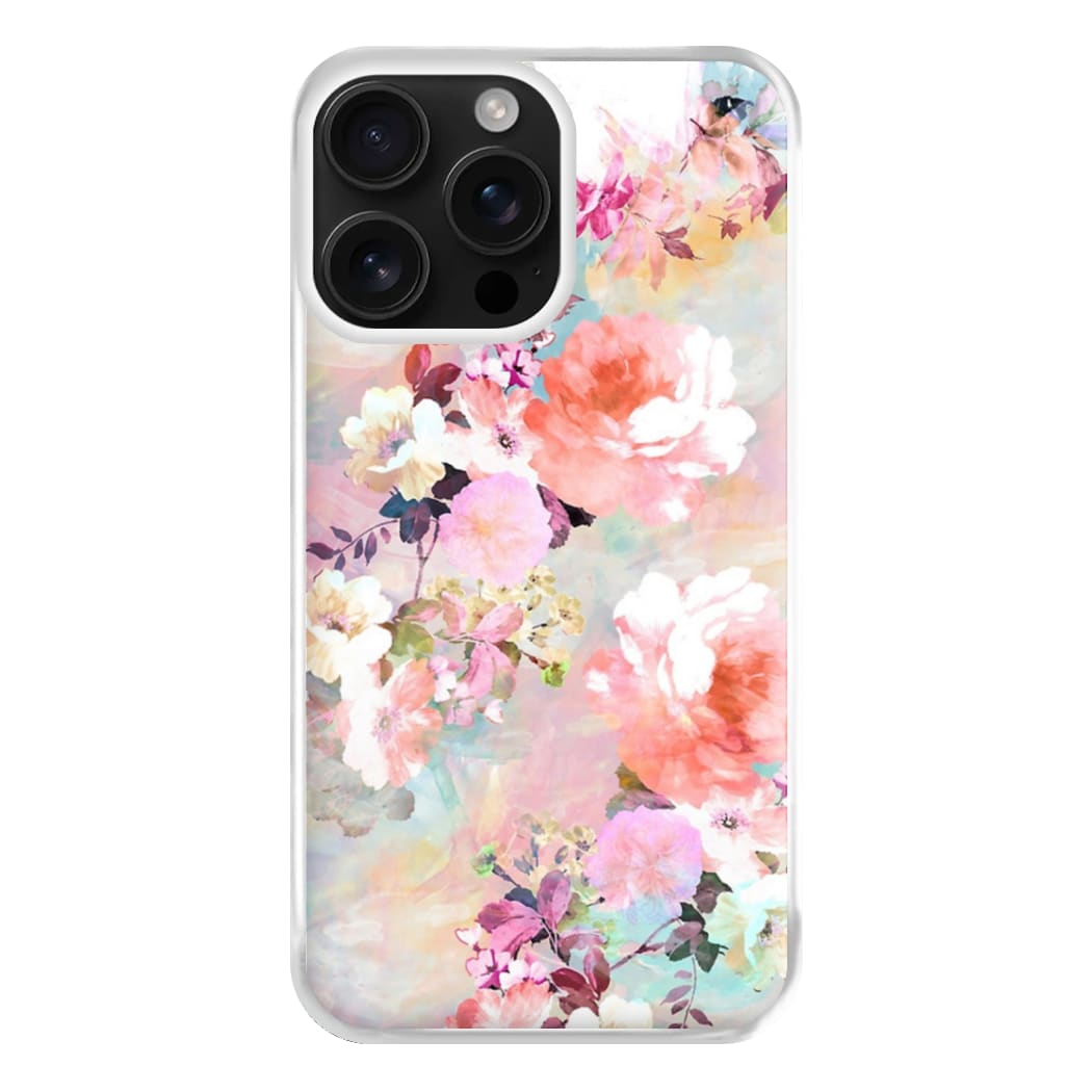 Pastel Pink Floral Pattern Phone Case