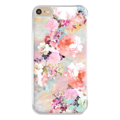 Pastel Pink Floral Pattern Phone Case for iPhone 6 Plus / 7 Plus / 8 Plus