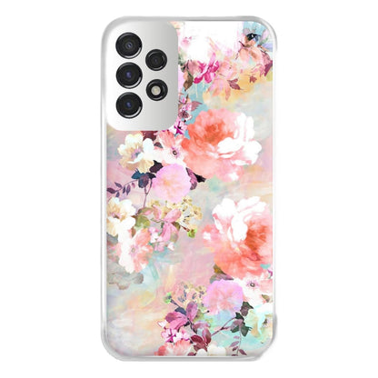 Pastel Pink Floral Pattern Phone Case for Galaxy A53