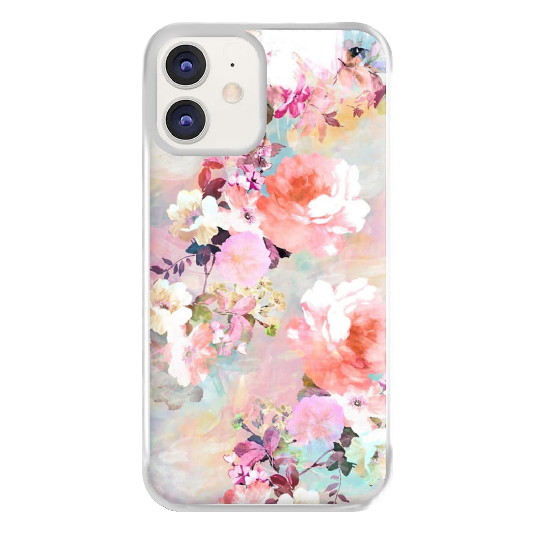 Pastel Pink Floral Pattern Phone Case for iPhone 11