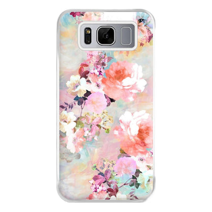 Pastel Pink Floral Pattern Phone Case for Galaxy S8 Plus