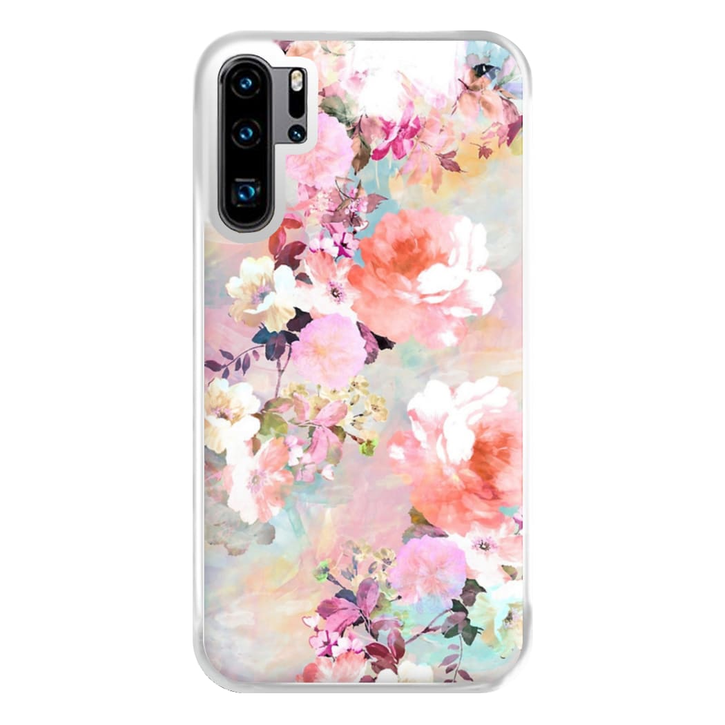 Pastel Pink Floral Pattern Phone Case for Huawei P30 Pro