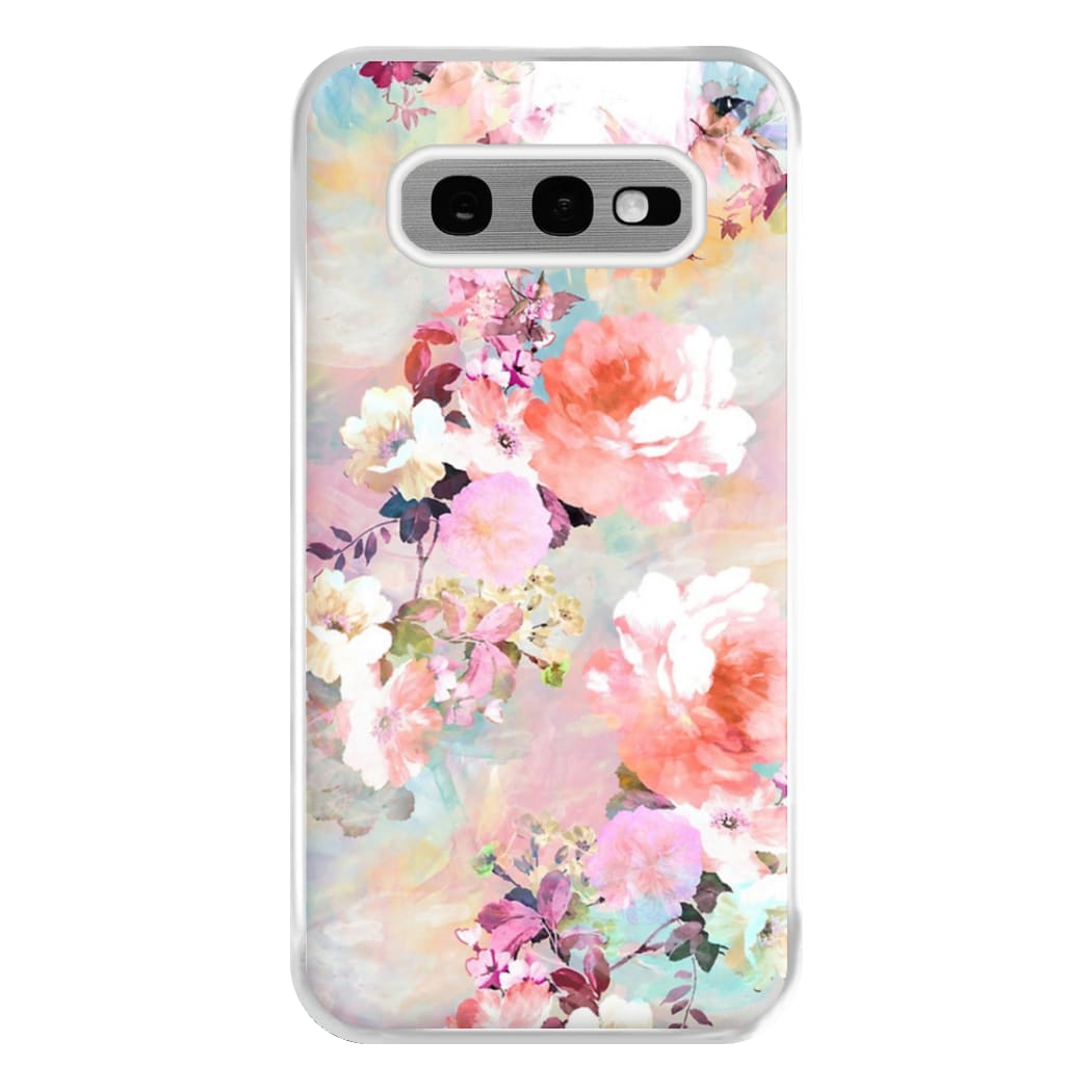 Pastel Pink Floral Pattern Phone Case for Galaxy S10e