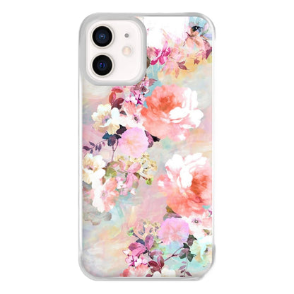 Pastel Pink Floral Pattern Phone Case for iPhone 12 Mini