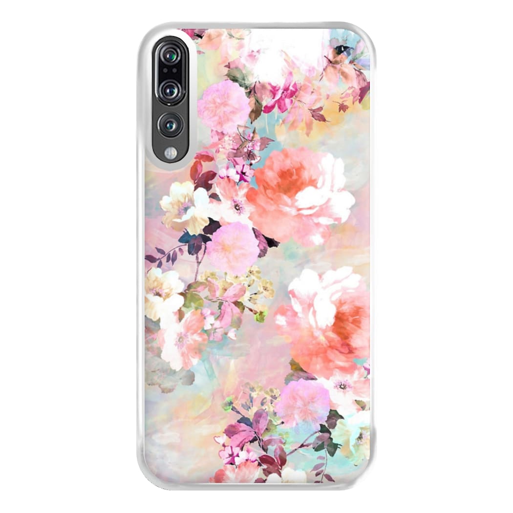 Pastel Pink Floral Pattern Phone Case for Huawei P20 Pro