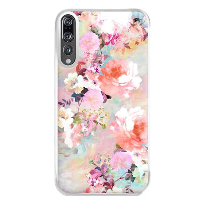 Pastel Pink Floral Pattern Phone Case for Huawei P20 Pro