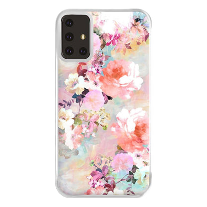 Pastel Pink Floral Pattern Phone Case for Galaxy A71