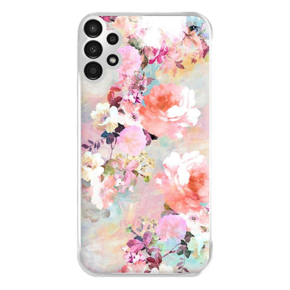 Pastel Pink Floral Pattern Phone Case for Galaxy A13